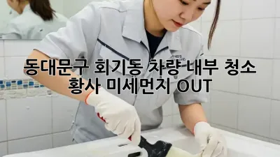 동대문구 회기동 차량 내부 청소 ✨ 황사, 미세먼지 OUT!